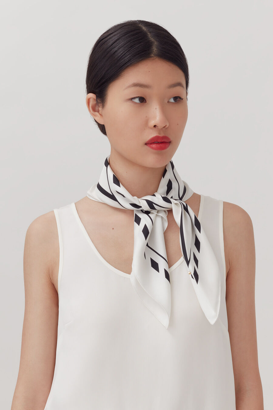 Washable Silk Striped Bandana