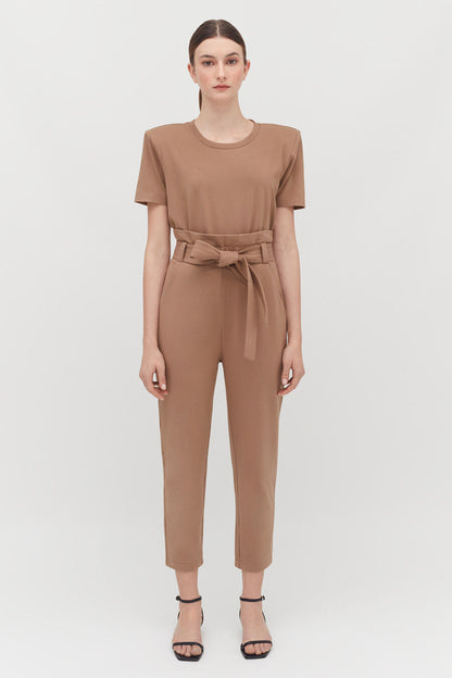 Padded Shoulder Cropped Tee