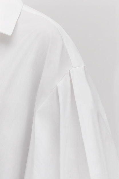 Poplin Balloon Sleeve Shirt