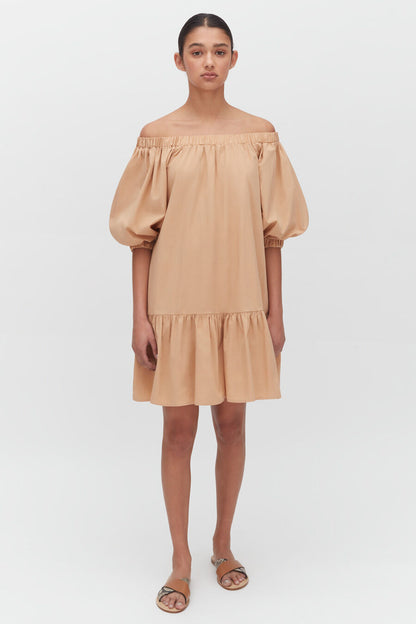Poplin Off The Shoulder Dress