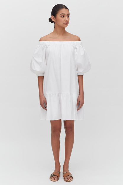 Poplin Off The Shoulder Dress