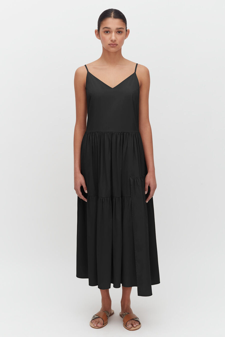 Poplin Tiered Dress