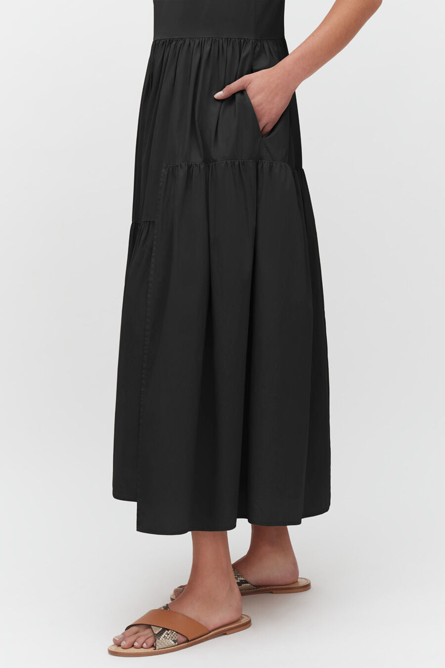 Poplin Tiered Dress