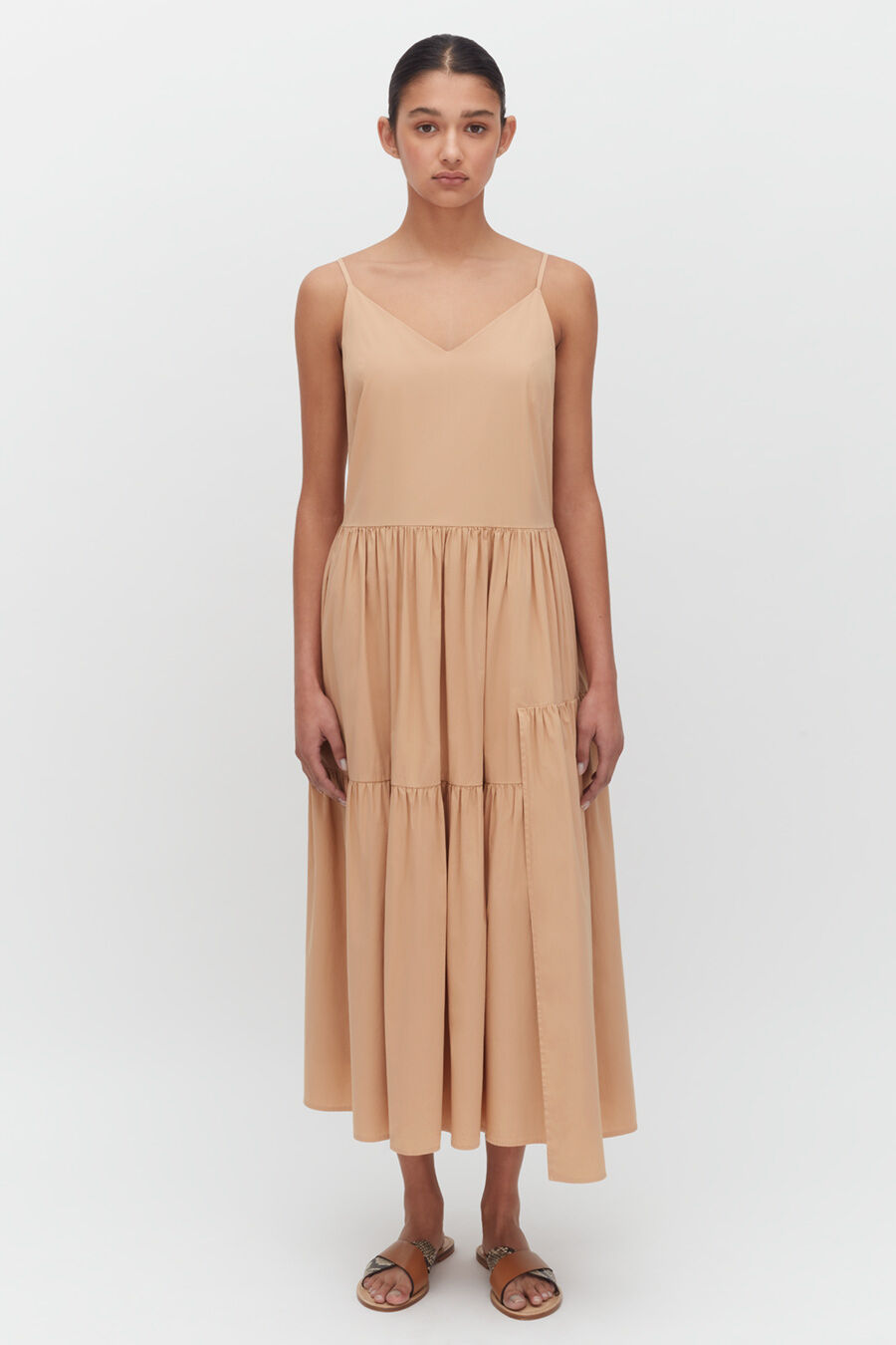 Poplin Tiered Dress