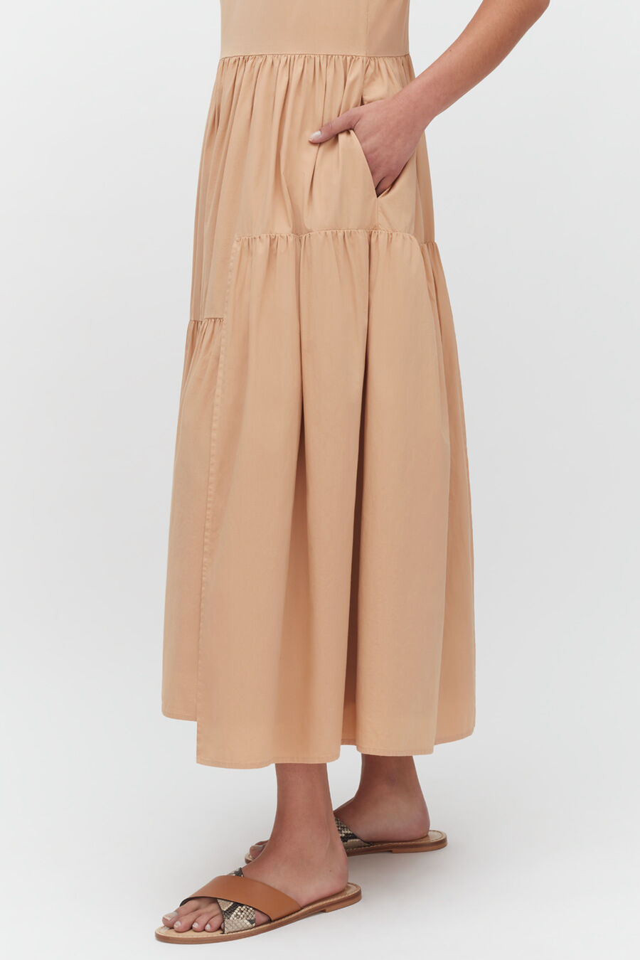 Poplin Tiered Dress