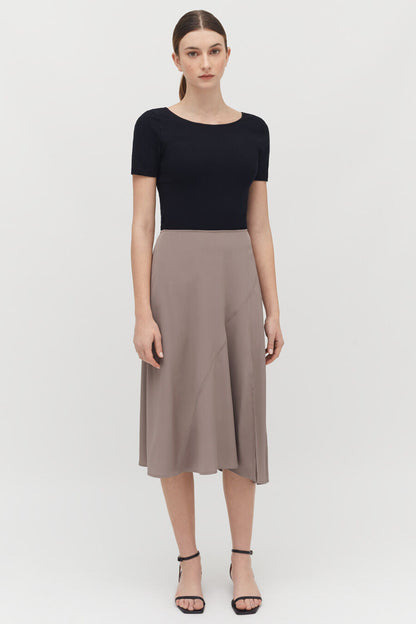 Silk Asymmetrical Skirt