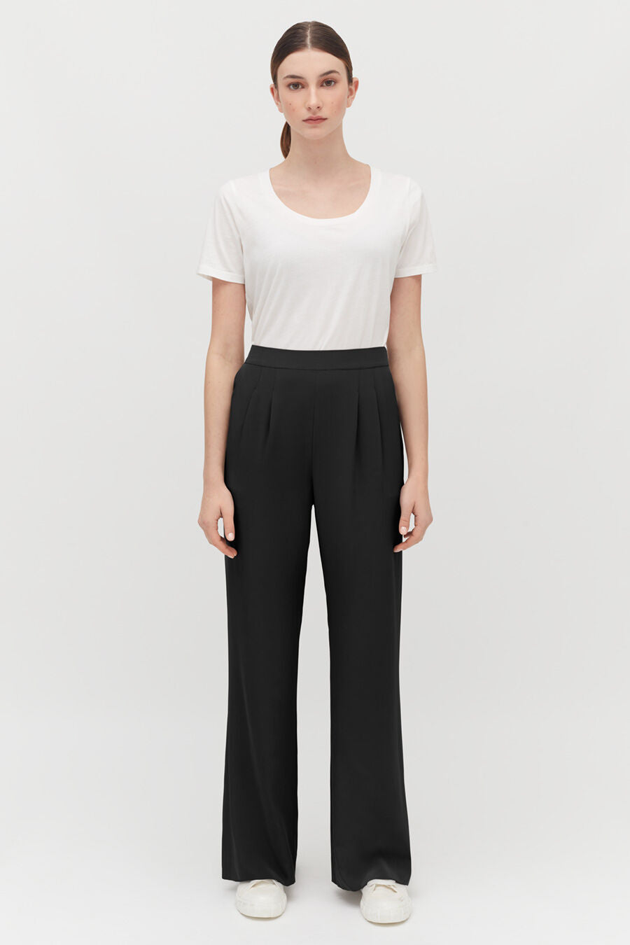 Silk Wide-Leg Pant