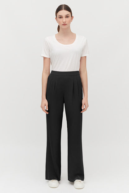 Silk Wide-Leg Pant