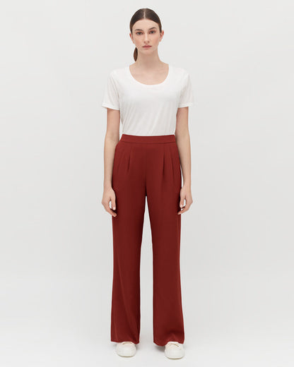 Silk Wide-Leg Pant