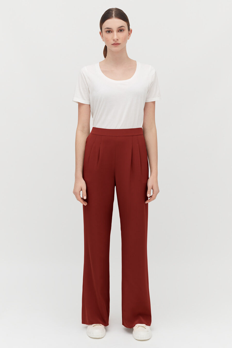 Silk Wide-Leg Pant