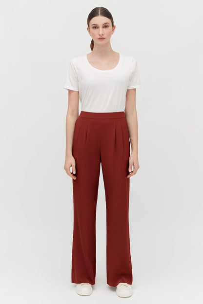 Silk Wide-Leg Pant