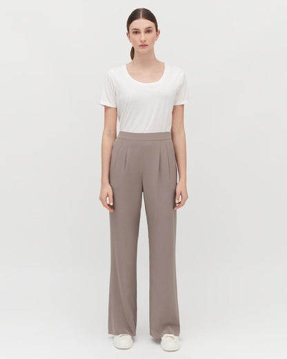 Silk Wide-Leg Pant