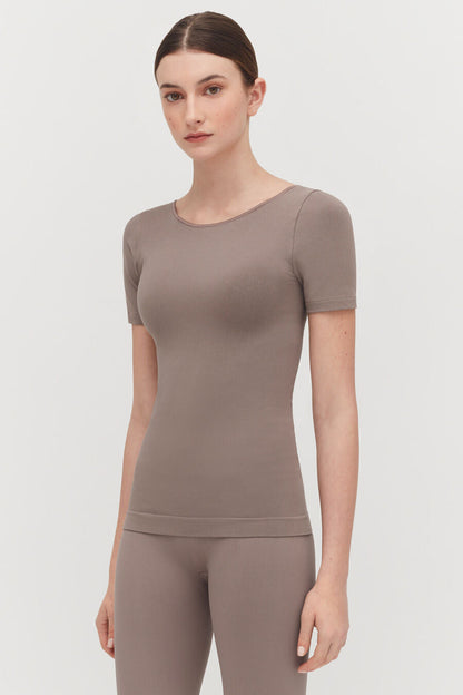 Stretch Scoop Neck Tee