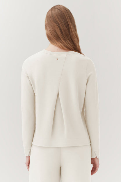 French Terry Pleat-Back Sweatshirt