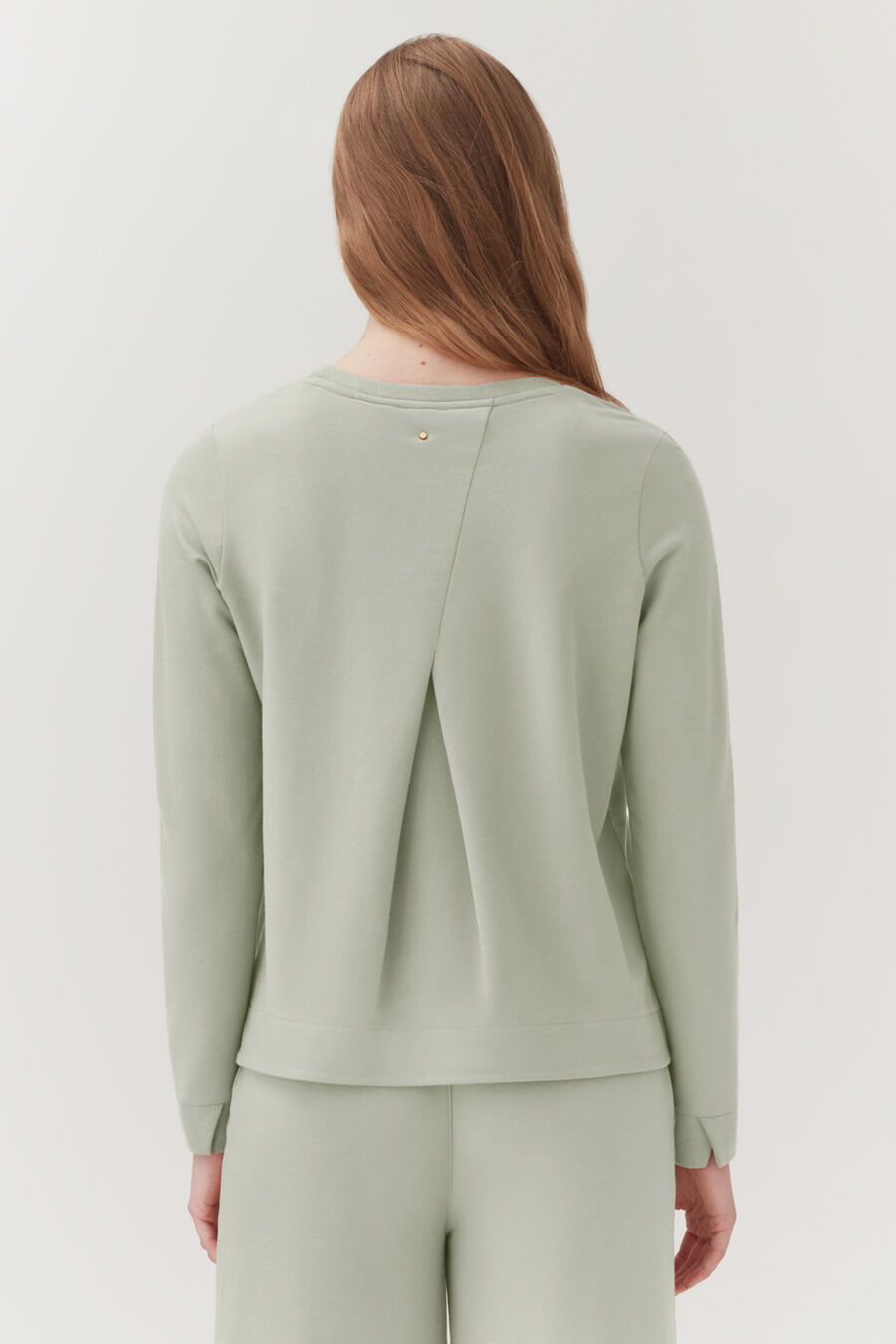 French Terry Pleat-Back Sweatshirt