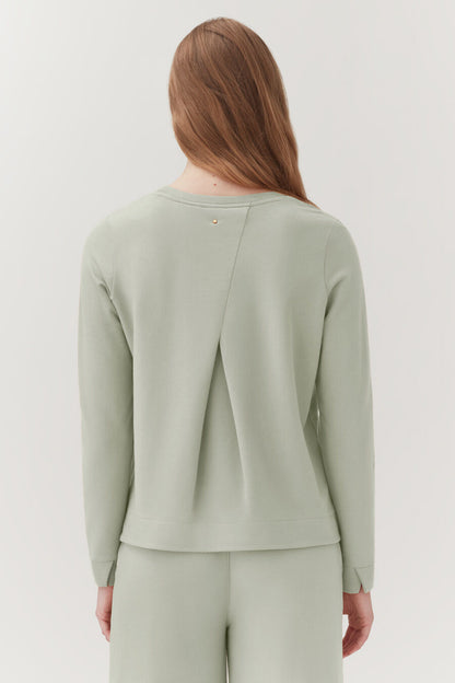 French Terry Pleat-Back Sweatshirt