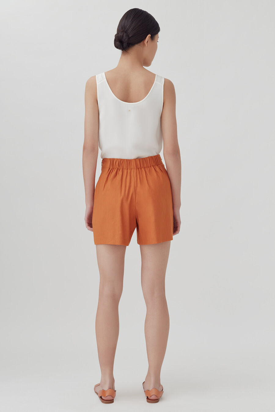 Linen Pleated Front Shorts
