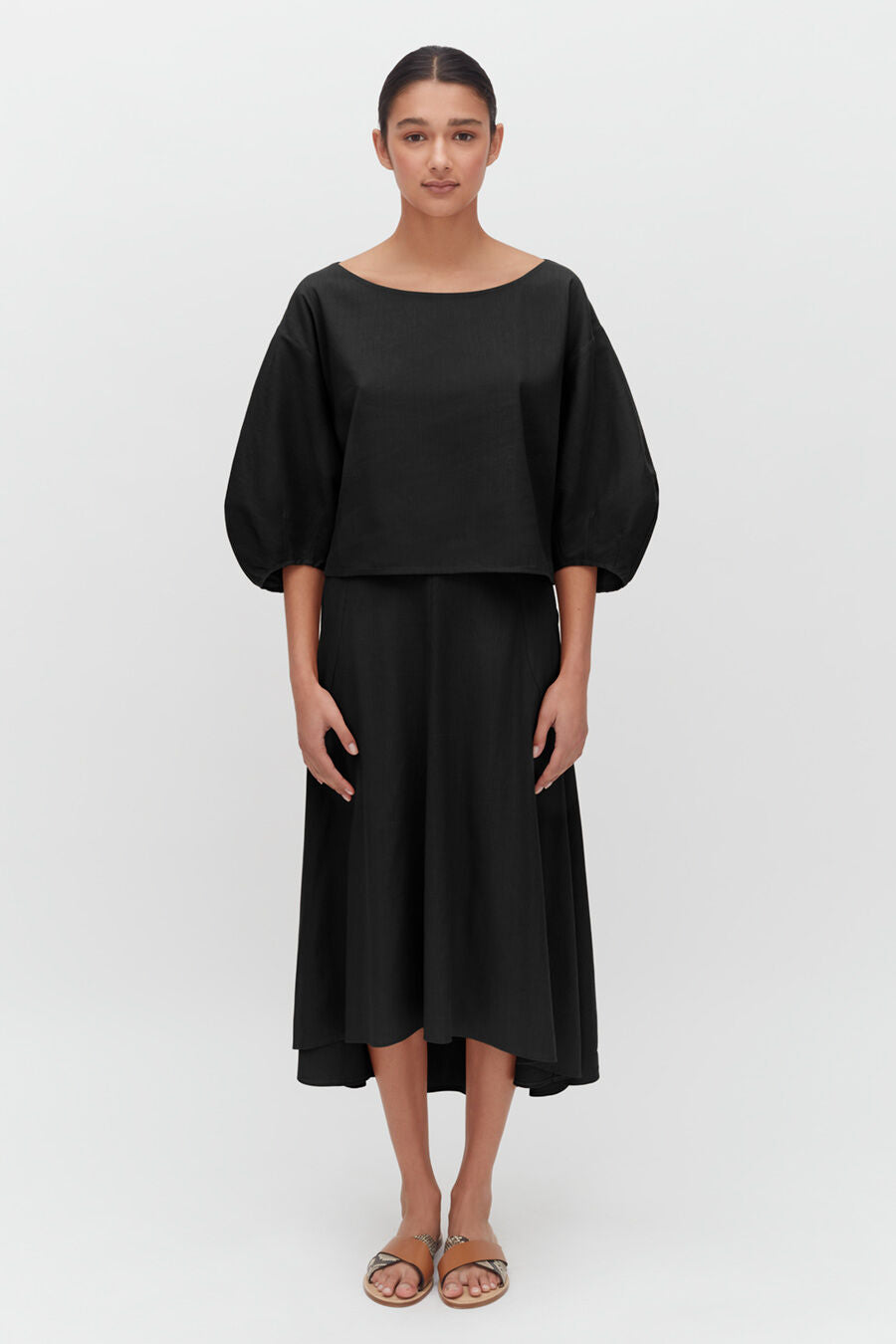 Linen Flare Skirt