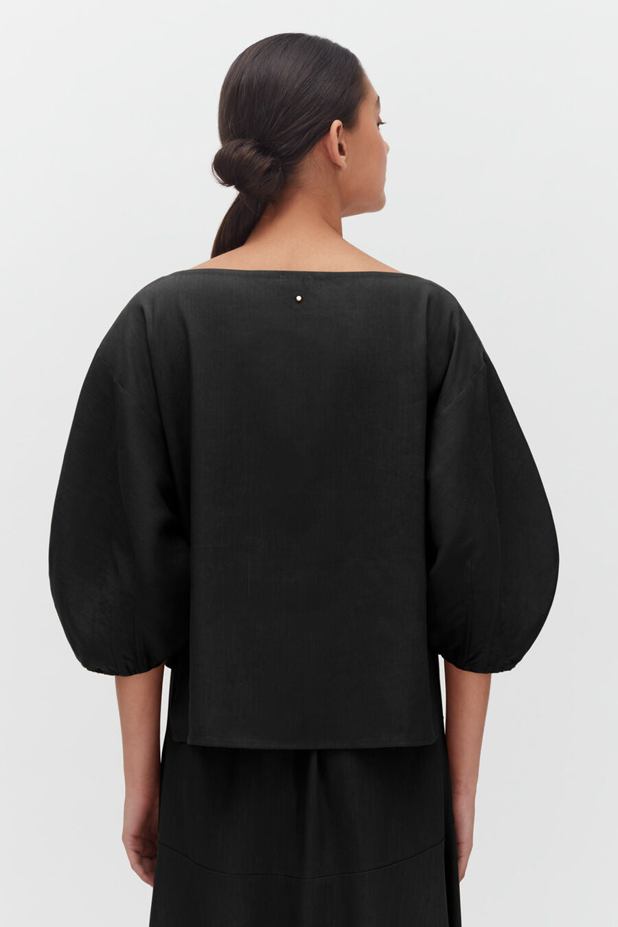 Linen Boatneck Top