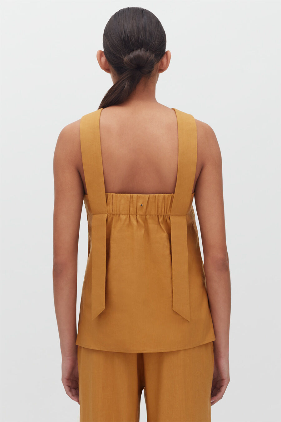 Linen Cross Front Top