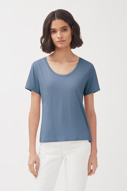 Pima Scoop Neck Tee
