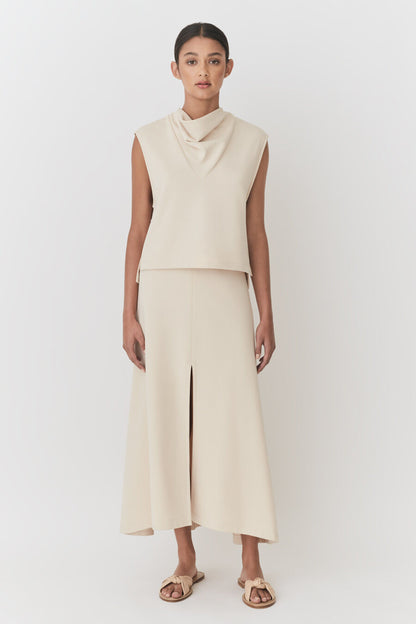 Terry Split Front Skirt