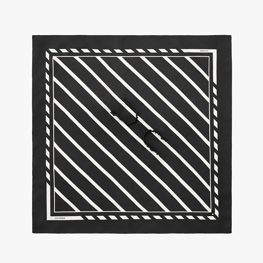 Washable Silk Striped Bandana