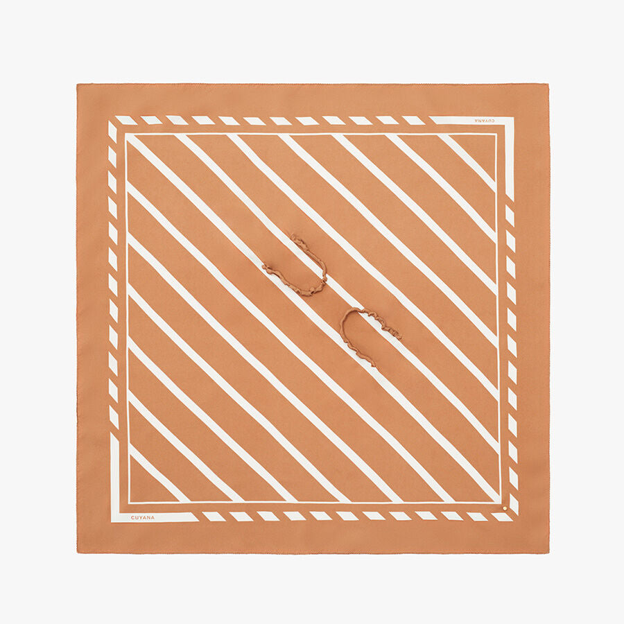 Washable Silk Striped Bandana