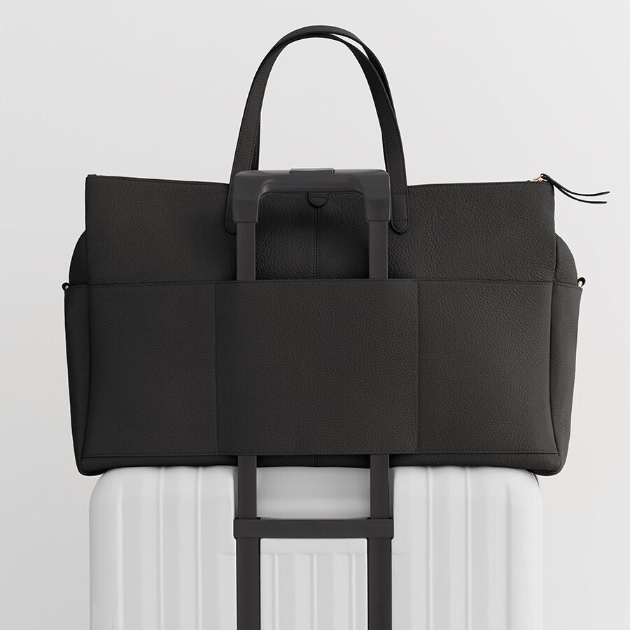 Leather Triple Zipper Weekender