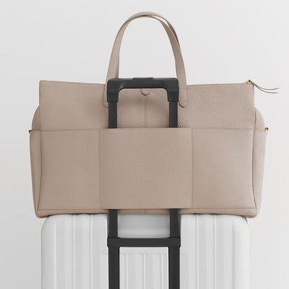 Leather Triple Zipper Weekender
