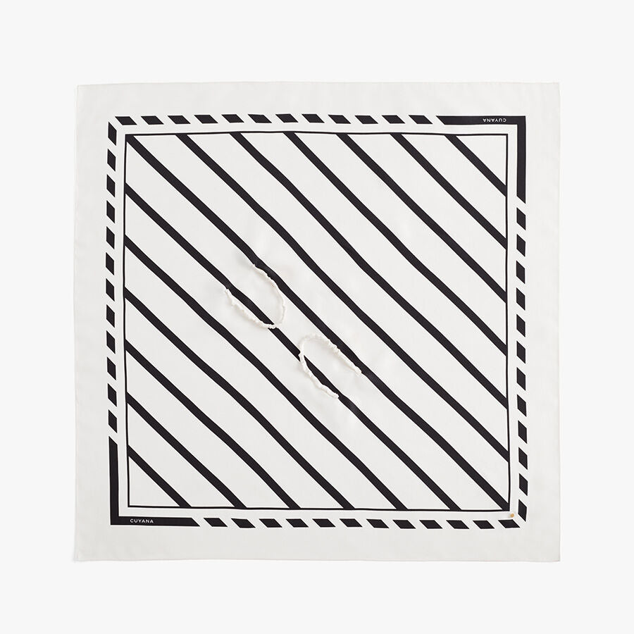 Washable Silk Striped Bandana
