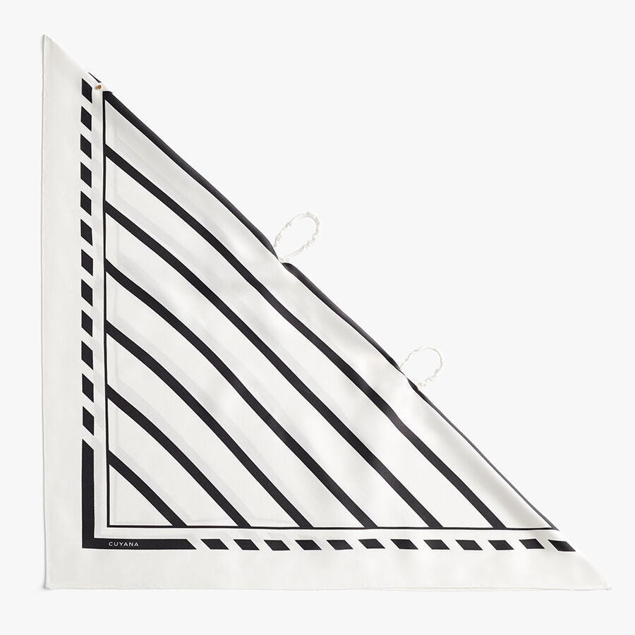 Washable Silk Striped Bandana