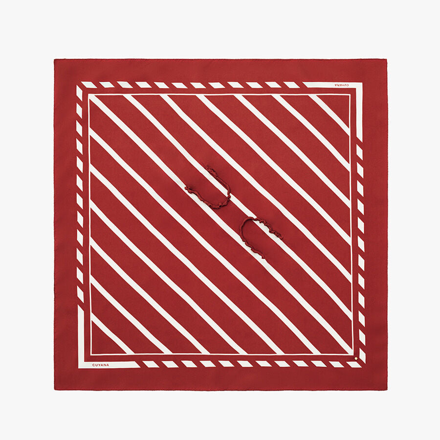 Washable Silk Striped Bandana