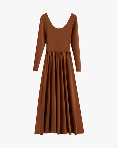 Long Sleeve Scoop Neck Dress