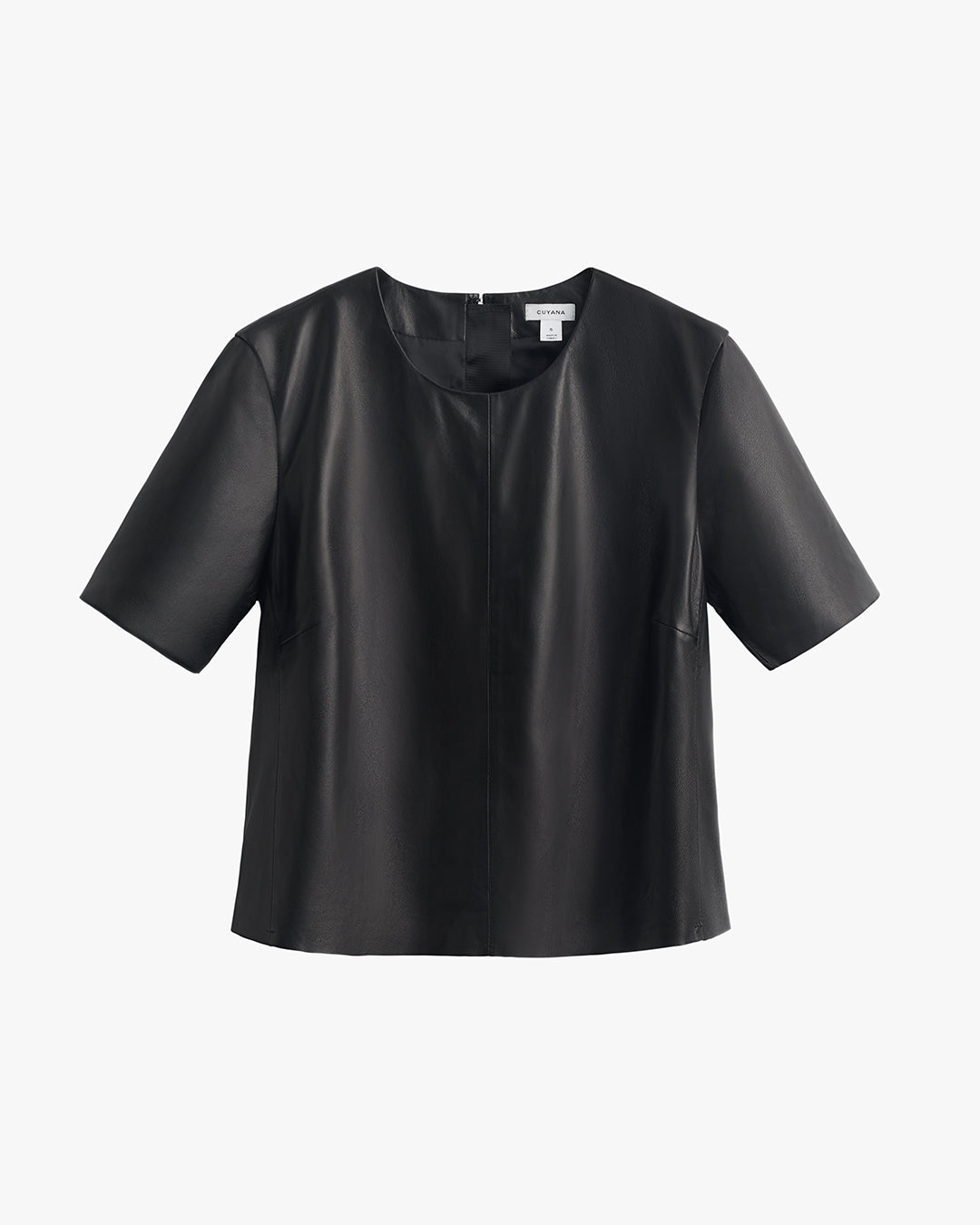Leather Cropped Tee