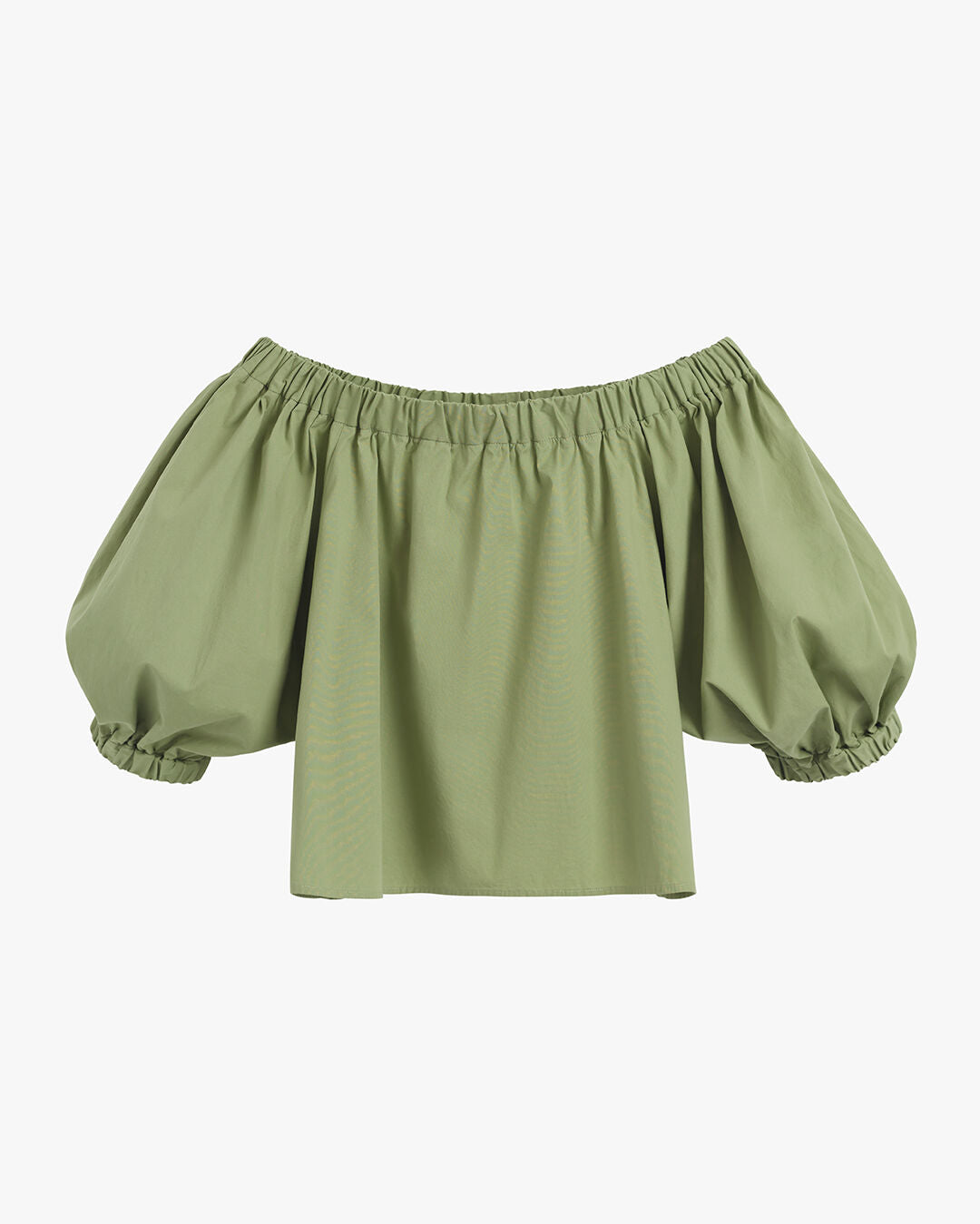 Poplin Off-The-Shoulder Cropped Top