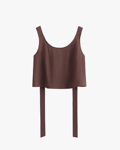 Linen Cropped Tank