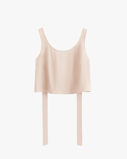 Linen Cropped Tank