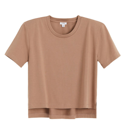 Padded Shoulder Cropped Tee