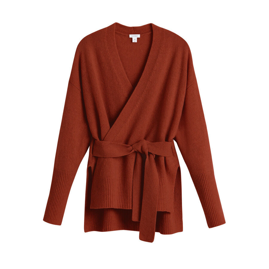 Recycled Cashmere Soft Wrap Sweater