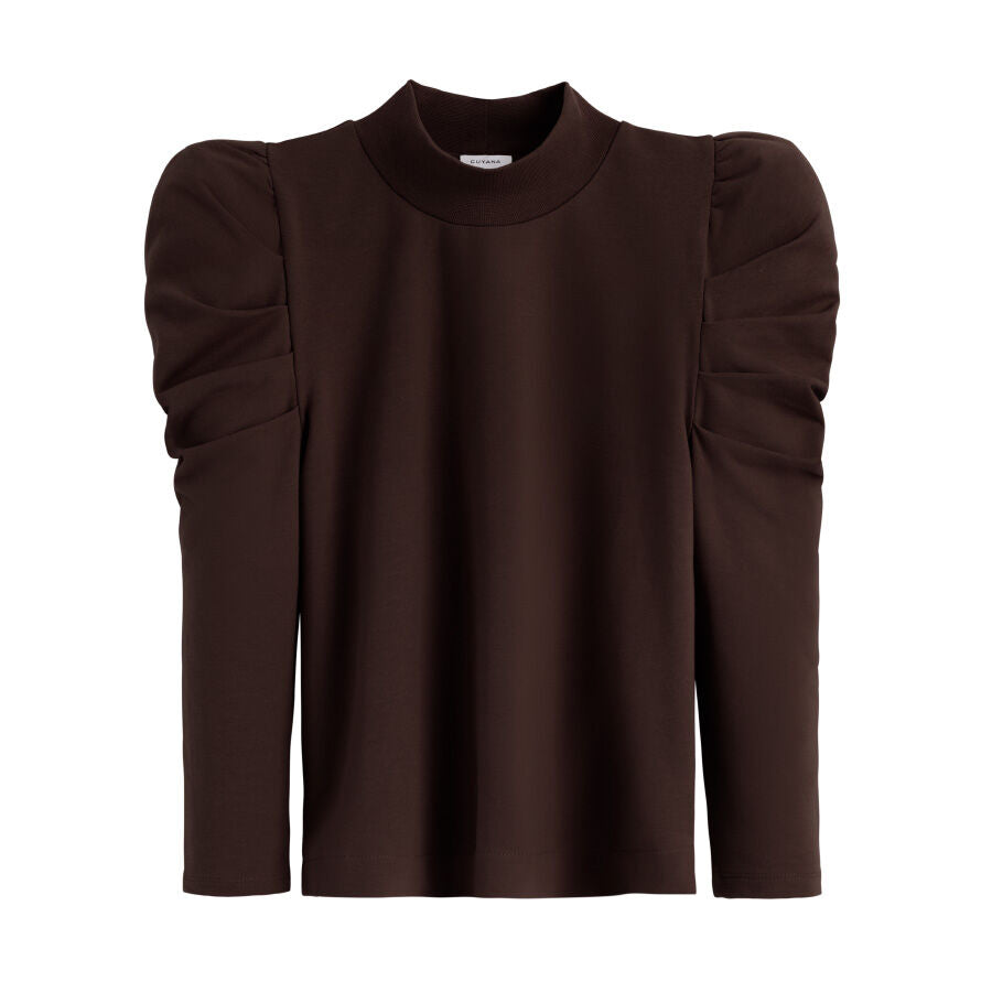 French Terry Puff Sleeve Sweatshirt
