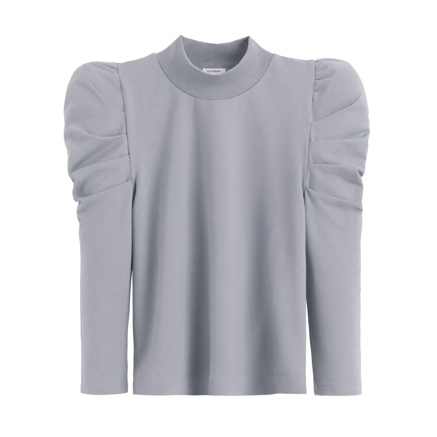 French Terry Puff Sleeve Sweatshirt