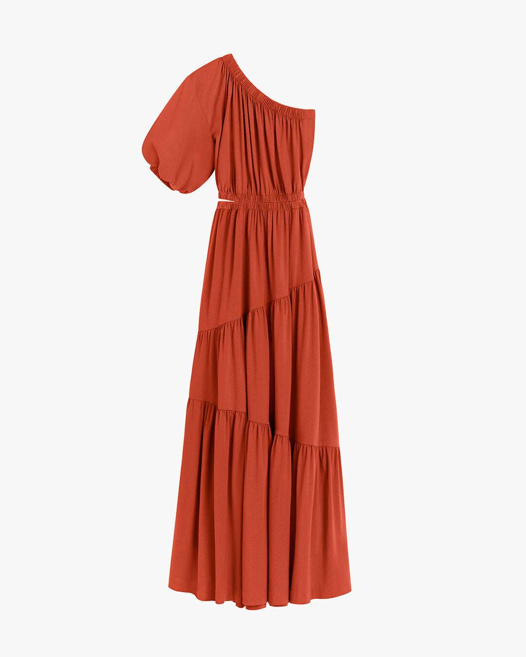 Gathered One Shoulder Dress
