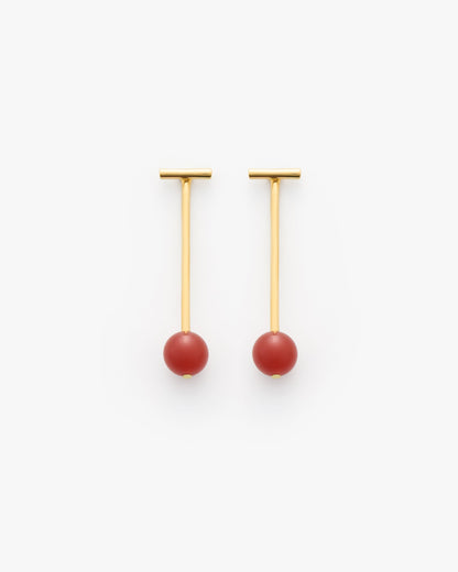 Cerise Bar Ear Jacket Earrings