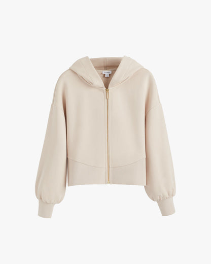 Terry Zip Front Hoodie