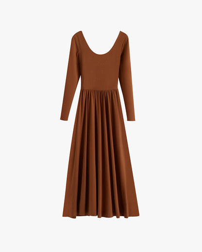 Long Sleeve Scoop Neck Dress