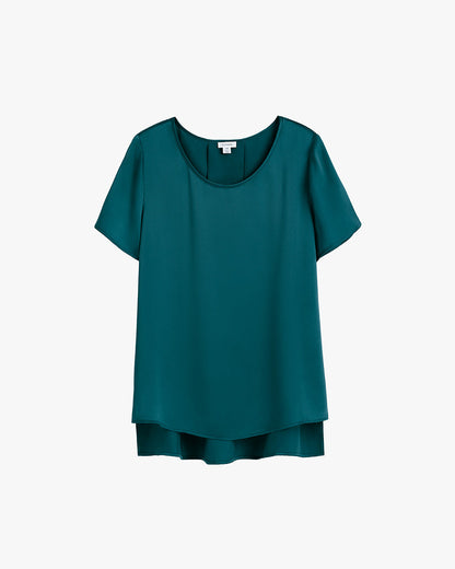 Washable Charmeuse High-Low Top