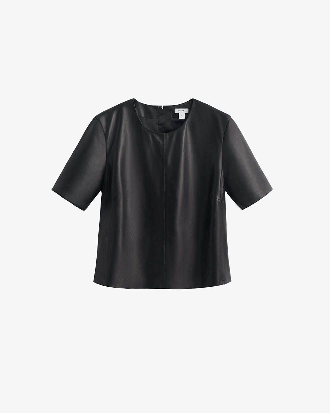 Leather Cropped Tee