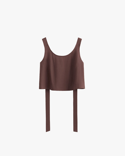 Linen Cropped Tank