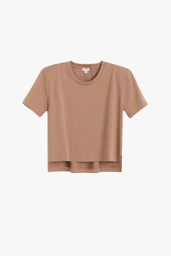 Padded Shoulder Cropped Tee
